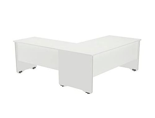 Ala para mesa rocada serie work 100x60 cm direita ou esquerda acabamento aw04 branco/branco , Rocada , 63253 , 8427951069573